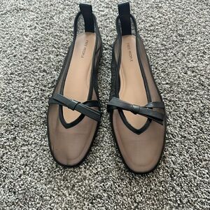 Free People Black and Tan Mesh Loafers